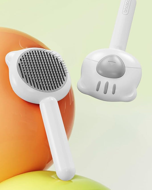Dog Brush for Shedding, Gentle Self Cleaning Pet Brush with Release Button for Cats and Dogs, Easy to Remove Loose Hair Daily Grooming Tool During Shedding Season