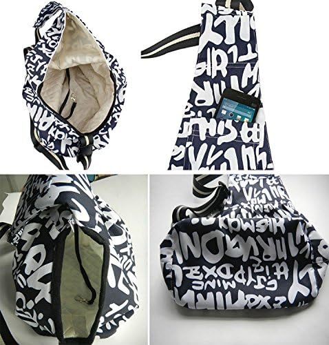 Pet Dog Puppy Cat Carrier Bag Oxford Cloth Sling Dog Doggy Cat Carrier Single Shoulder Bag-Small,Blue Letter - Image 4
