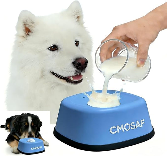 Dog Lick Bowl with Rolling Ball, Slow Feeder Dog Licking Bowl for Liquid Treats Bone Broth Yogurt, Anti-Slip Interactive Lick Toy, Post-op Nutrition & Anxiety Relief for Small Medium Large Breeds