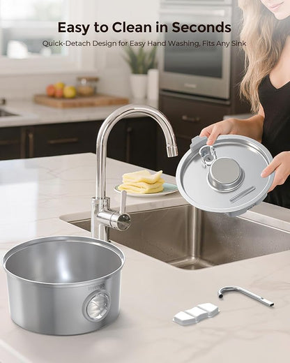 Cat Water Fountain Stainless Steel, 3.2L/108oz Pet Drinking Fountain for Cats Dogs, Automatic Cat Fountain with 2 Flow Modes, Splash-Proof Bowl, Includes 4 Replacement Filters
