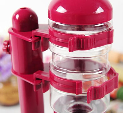 Automatic Feeders Portion Control Water Food Dispenser Bowl Lift Drinking Fountain Dog Cat Fuchsia-Non Slip Advance