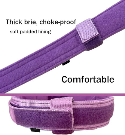 Xqpetlihai Tactical Dog Collar Adjustable Military Nylon Dog Collar with Control Handle and Heavy Duty Metal Buckle for Medium and Large Dogs (Purple,L)