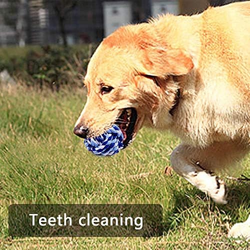Pet Chew Toy, Knots Weave Cotton Rope, Biting Small Ball for Dogs & Cats, 3 in One Pack - Image 7