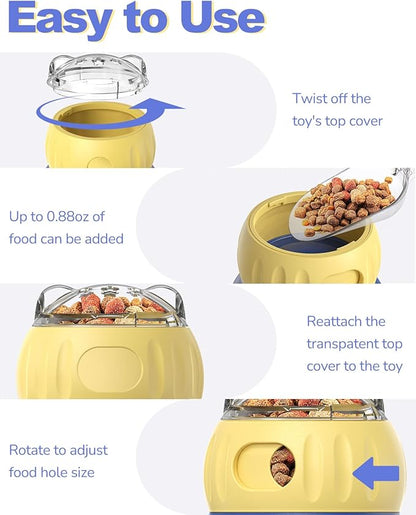 Cat Puzzle Feeder - Interactive Cat Toy & Dog Toys, Treat Dispenser for Indoor Cats, Small Dogs, Puppies | Slow Feeder to Keep Busy