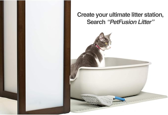 PetFusion BetterBox Non-Stick Large Litter Box, Pet Safe Coating for Easier Cleaning, Open Top Promotes Healthy Usage, Made of Stronger ABS Plastic