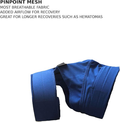 No Flap Ear Wrap (Blue Pinpoint Mesh, Small)