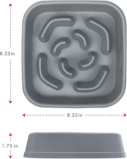 Dexas Seek and Snack Slow Feeder Maze with Non Slip Feet, 4 Cup Capacity, Gray, (PW304429)