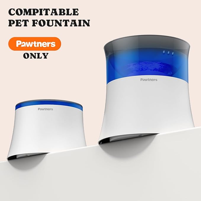 Pawtners Dog Water Fountain for Small Medium Large Dogs, 10in/6.7in Dog Fountain with Multiple Filtration, Replacement Filter for Pet Cats Dogs Water Fountains (8 Filters for 10in/6.7in Dog Fountain)
