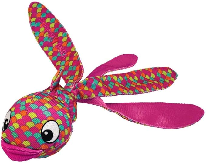 KONG Wubba Finz - Dog Toy for Tug of War & Fetch - Dog Supplies for Puppy & Dog Playtime - Outdoor & Indoor Dog Toy (Pink, Small)