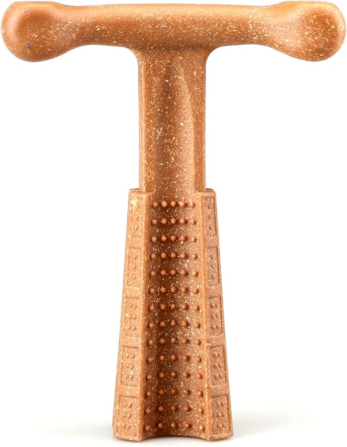 Medium T-Bone Dog Chew Toy, Bamboo Fiber & Nylon, Durable Long Lasting Dog Chew for Aggressive Chewers, Small Breed, Non-Splintering (Medium -5.75")