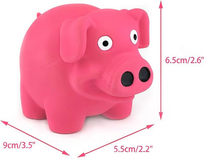 CHIWAVA 3 Pack 3.2'' Squeak Latex Puppy Toy Cute Standing Animal Sets Pet Interactive Play for Small Dogs Assorted Color