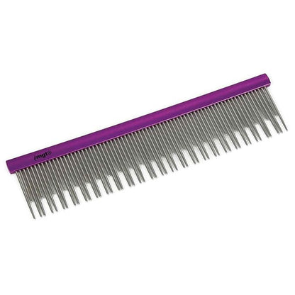 Dog and Cat Grooming Combs Contour Custom Coat Fur Finishing Shape Fluff Style and Primp (6.5 inch Long and Short Pin Comb)