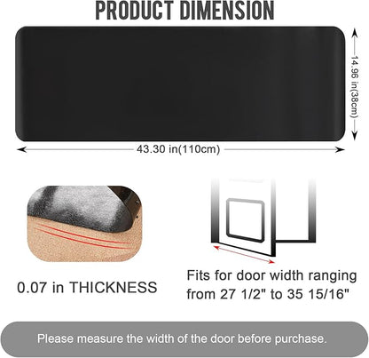 Uross Carpet Protector for Pets - 3.6FT Black Cat Carpet Protector for Doorway, Anti Scratch Under Door Cat Scratch Protector Mat