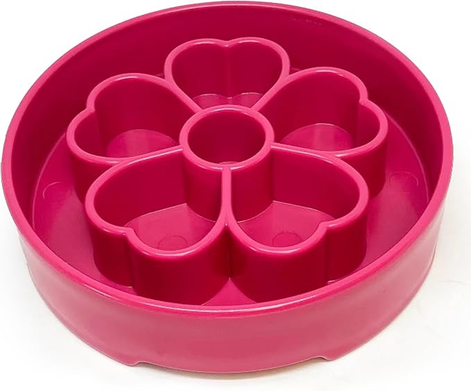 SodaPup Flower Design Enrichment Bowl – Durable Slow Feeder Bowl Made in USA from Non-Toxic, Pet-Safe, Food Safe Material for Mental Stimulation, Slowing Down Eating, Healthy Digestion, & More
