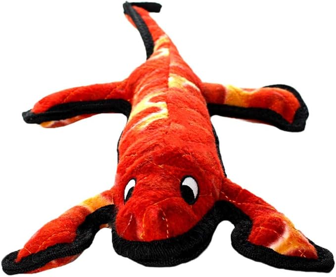 TUFFY - World's Tuffest Soft Dog Toy - Desert - Multiple Layers. Made Durable, Strong & Tough. Interactive Play (Tug, Toss & Fetch). Machine Washable & Floats (Lizard, Large 2 Pack)