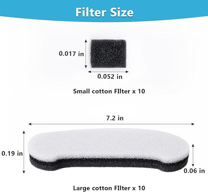 10 Pack Dog Water Fountain Filters, JMICOW Water Fountain Filter Replacement for PF-006-10L Dog Cat Water Fountain, Carbon Pet Water Fountain Filters