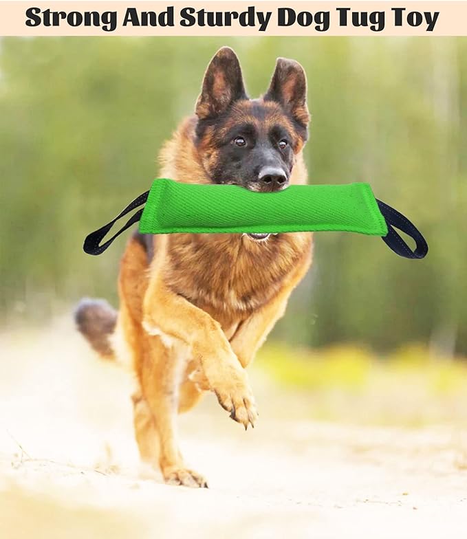 Clysoru Tug of War Dog Toy Bite with 2 Strong Handles Made of Durable Tear Resistant Strong Stitches