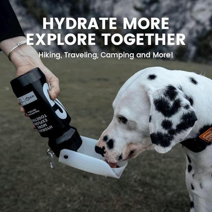 Howgo Dog Water Bottle Portable Travel Water Bottle Dispenser for Dogs, Super Light-Weight, Leak-Proof Bottles for Pets Outdoor Walking, Hiking, Travel,Food Grade Silicone,BPA Free (Red, 21oz)