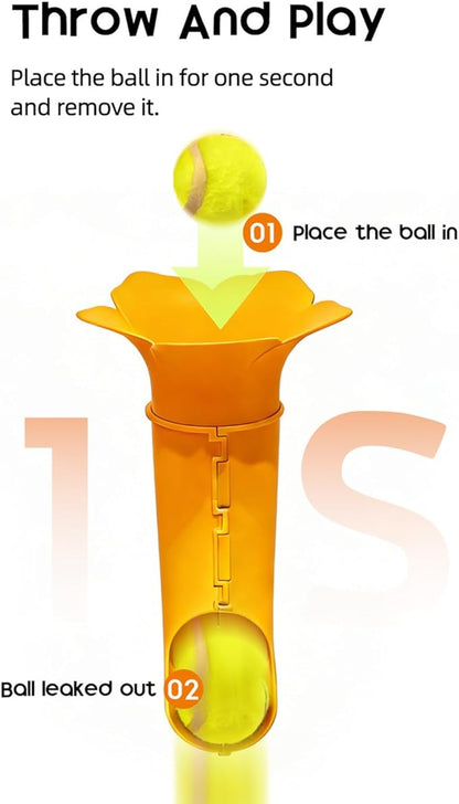 Dog Ball Launch - Interactive Automatic Long-Distance Non-Slip | Small Dogs Tennis Ball Thrower with Adjustable Distance, Pet Toy for Home Dorm Apartment Garden Yard Patio