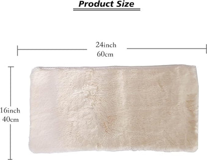 Soft Cat Window Sill Pet Pad Perch,Fluffy Windowsill Pet Mat Pillow Seat Bed, Cat Cushion for Window Sill Mat (Beige, 16"x24")