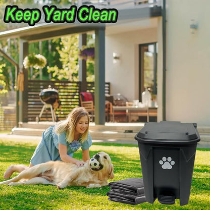 100 Count Dog Poop Bags Sized 23.6" x 21.6" for 20L Dog Poop Trash Can, Black