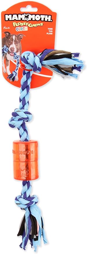 Mammoth 14-Inch TPR Squeaky Cloth Rope, Medium
