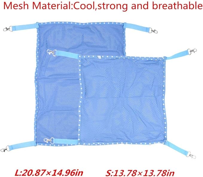 Cat Hammock Breathable Mesh Pet Hammock Bed, Under Chair Hammock Cradle Crib for Small Animals (Large)
