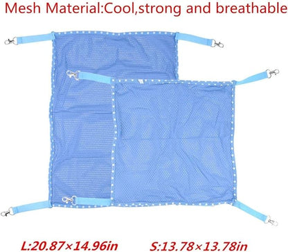 Cat Hammock Breathable Mesh Pet Hammock Bed, Under Chair Hammock Cradle Crib for Small Animals (Large)