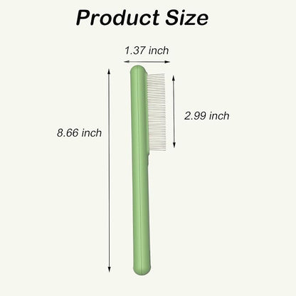 Small Dog Grooming Brush,Puppy Hair Brush for Shedding Tangles Pet Hair Removal Comb Stainless Steel Teeth Flea Comb - Perfect for Shih Tzus,Yorkies,Maltipoos,Maltese,Small Breeds (Loose teeth)