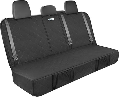 ALLANSING Upgraded 900D Heavy Duty Dog Back Bench Seat Cover, Car Seat Protector, Fits Full Size Trucks, 3 Seatbelts & Armrest Compatible, Waterproof Nonslip Pet Backseat Cover for Dogs & Kids