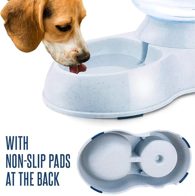Automatic Pet Water Self-Dispenser - Zento Deals Premium Quality Self-Dispensing Gravity Drinking Pet Waterer, 3.7 Liters Capacity
