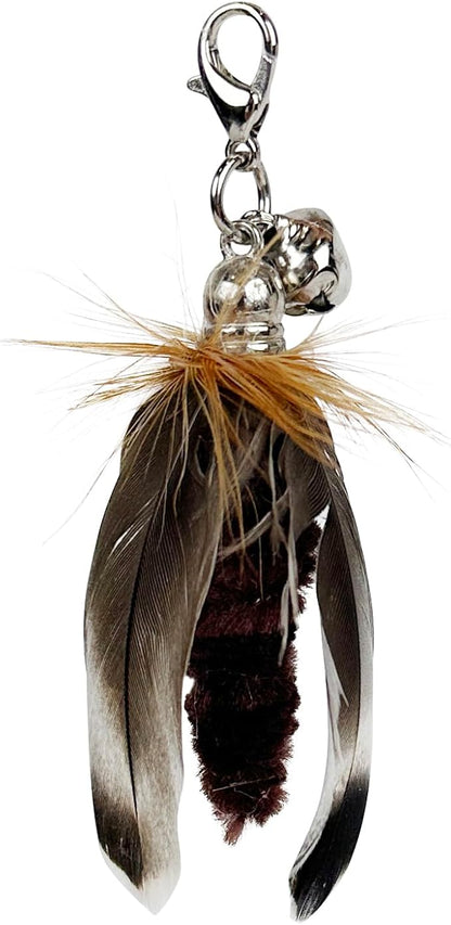 TTcat Cat Feather Toys, 3 Pcs Mini Insects Refills, Cat Toys Replacement Feathers for Cat Kitten Wand.