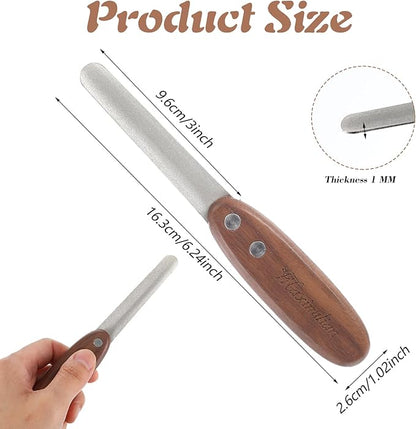 Dog Nail File, Diamond Coated Metal Nails Filer for Dogs Cats Pets with Ergonomic Walnut Handle, Smooth and Shape Rough Edges Remove Burs