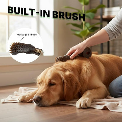 Bristle Dog Chew Toy - Tough Dog Toys with Treat Hole, Interactive Dog Toys with Massage Bristles for Small and Medium Dogs