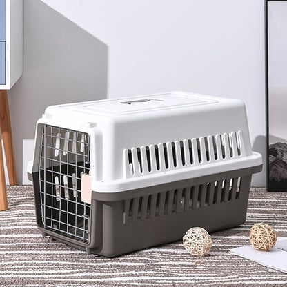 LLGJ-Pets Spree Travel Pet Carrier Dog/cat Hard-Sided Carriers for Pets up to 14 Pounds Small Animal Carrier Airline/Road Travel Approved Stout (Coffee)