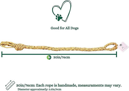 Freya & Dax LLC Natural Coconut Husk Rope Dog Toy – Eco-Friendly Chew & Tug Toy for All Breeds – Plastic-Free, Compostable, Gently Textured for Interactive Play.