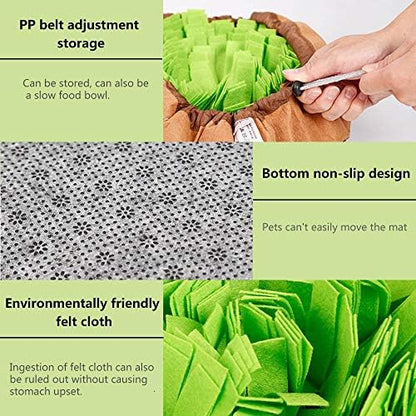 AWOOF Pet Snuffle Mat for Dogs, Interactive Feed Game for Boredom, Encourages Natural Foraging Skills for Cats Dogs Bowl Travel Use, Dog Treat Dispenser Indoor Outdoor Stress Relief - Image 5