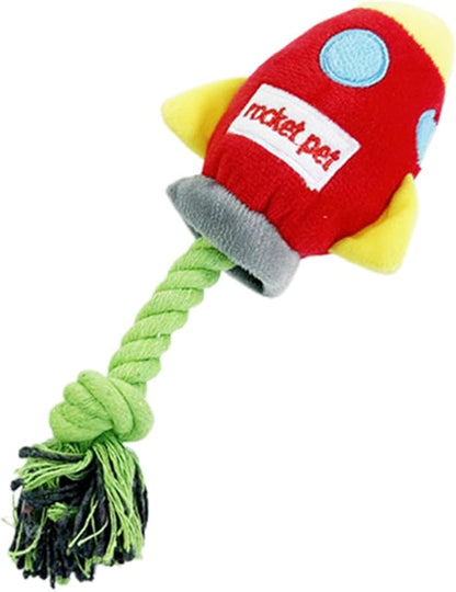 Dog Rope Toy for Aggressive Chewers - Puppy Teeth Grinding Toy Rocket, Dog Rope Toy, Puppy Interactive Rope Toy for Added Chewing Fun for Small Breeds and Puppies
