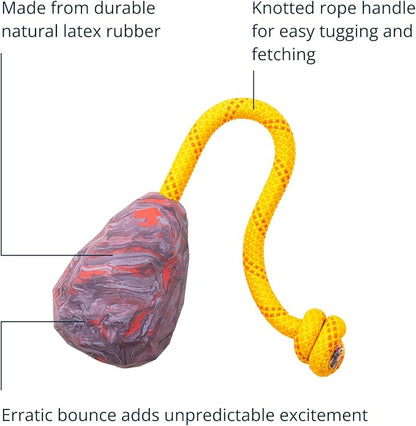 Ruffwear, Huck-a-Cone Dog Toy – Durable Tug, Throw & Fetch Toy with Knotted Rope Handle, Interactive Play for Dogs, Purple Orchid