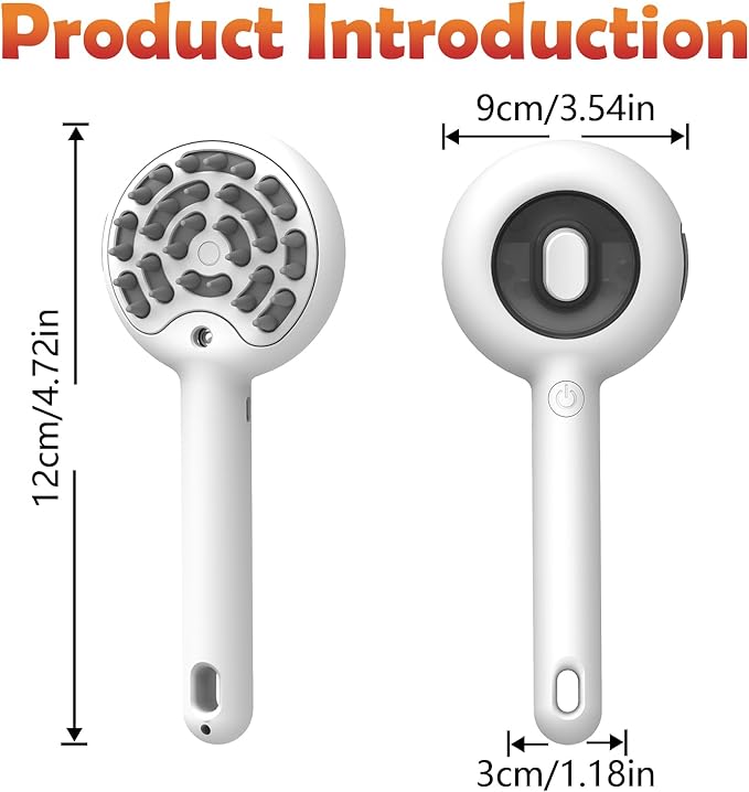 Cat Brushes for Indoor Cat, 6 in 1 Pet Steam Brush for Dog Cats Grooming Kit Supplies Hair Grooming for Long Short Hair Cats Dogs Massage & 2 Water Spray Modes Shedding Brush