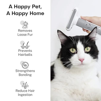 Sinko 3-in-1 Cat Grooming Brush and Deshedding Dog Brush, Short Haired and Long Haired Cat Brush, Dog Brushes for Grooming, 2 Comb Head Included, Effectively Reduces Shedding by up to 96%