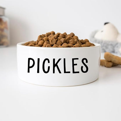GUANKE Personalized Ceramic Pet Bowls, Custom Small Medium Large Dog Food Dishes, Puppy Cat Rabbit Water Bowl, Custom Name, S/M/L Size for All Pets