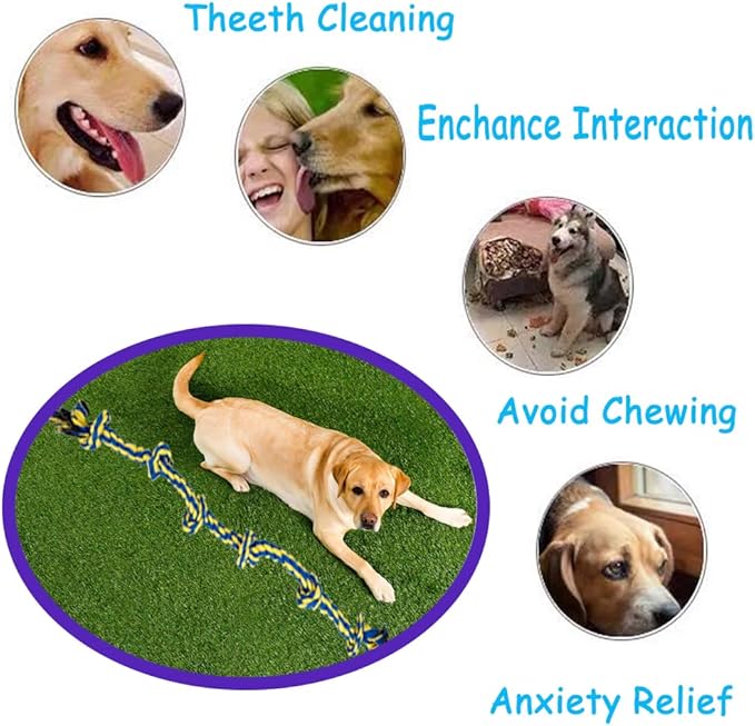 Large Dog Rope Toys for Aggressive Chewers - Pitbull Tug of War, Heavy Duty, Outdoor, Medium to Large Breed, Durable Dog Tug Toys with Handle