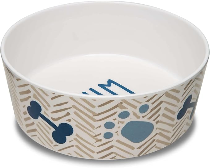 Loving Pets Dolce Moderno Ceramic Look Dog Bowl – Modern Melamine Dog Food Bowl & Dog Water Bowl – Durable, Non-Slip Pet Dish for Small & Medium Dogs – Dishwasher Safe Dog Bowl (Small, 16 oz)