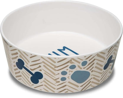 Loving Pets Dolce Moderno Ceramic Look Dog Bowl – Modern Melamine Dog Food Bowl & Dog Water Bowl – Durable, Non-Slip Pet Dish for Small & Medium Dogs – Dishwasher Safe Dog Bowl (Small, 16 oz)