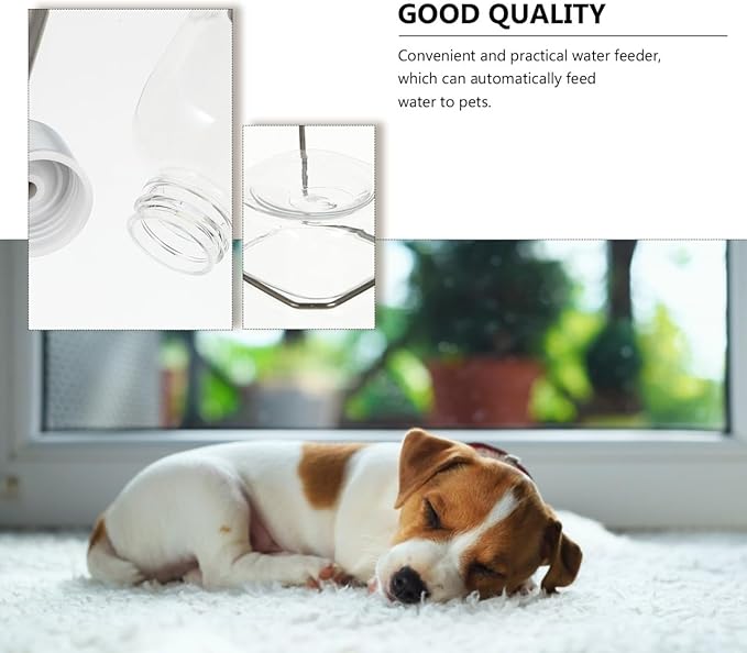 balacoo Pet Hanging Water Dispenser 9.84In Portable Leak-Proof Automatic Dog Water Bottle for Crate and Kennel Feeding