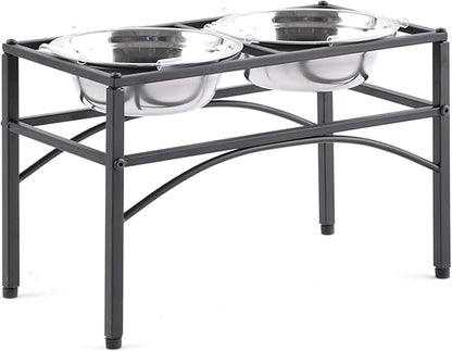 Funkeen Elevated Dog Bowls Raised Pet Feeder Cat Food & Water Diner Stand Set