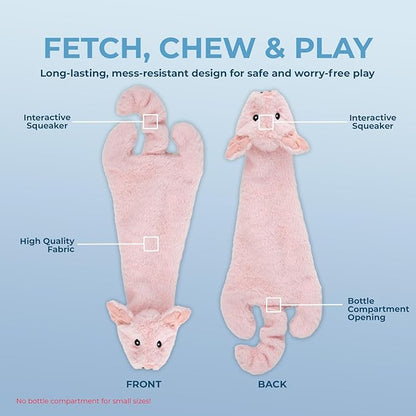 Best Pet Supplies Squeaky Dog Toys with Soft Durable Fabric for Small, Medium and Large Pets Interactive Toy for Indoor Play, Supports Active Biting and Play - 1Wild Duck, Pig, Small