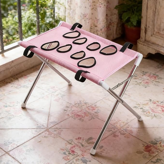 Iron Pet Grooming Hammock - 8-Hole Design Anti-Escaping Cats Sling | Polyester Cloth Kitten Grooming Hanger | for Cats Dogs Kitten Puppy Small Medium Large Breed Indoor Home Hair Cutting Ear Cleaning