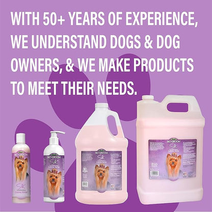 Bio-Groom Super Whitening Dog Shampoo + Silk Creme Rinse Conditioner - Dog & Pet Bathing Supplies, Hair Detangler, Puppy Wash, Grooming Supplies, Cruelty-Free - 1 Gallon Each (Pack of 2)